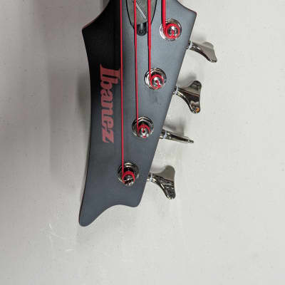 Ibanez MDB5-OXB Mike D'Antonio Signature Destroyer Bass 2022 - 2023 - Oxblood Weathered Black - DR Red Devil Stings and custom case image 8