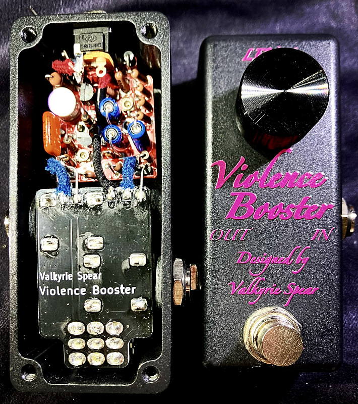 Valkyrie Spear - Violence Booster MK II / Boost Pedal with vintage parts /  More powerful and glossy sound / Effects Pedals