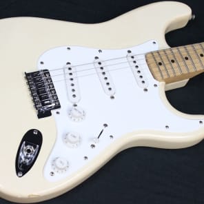 1995 Fender Stratocaster Electric Guitar, MIM, Cream, Strat 
