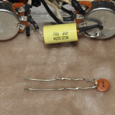 Aged Gotoh Telecaster Loaded Control Plate Harness with Treble Bleed WD 24mm Pots Oak Grigsby Switch image 12
