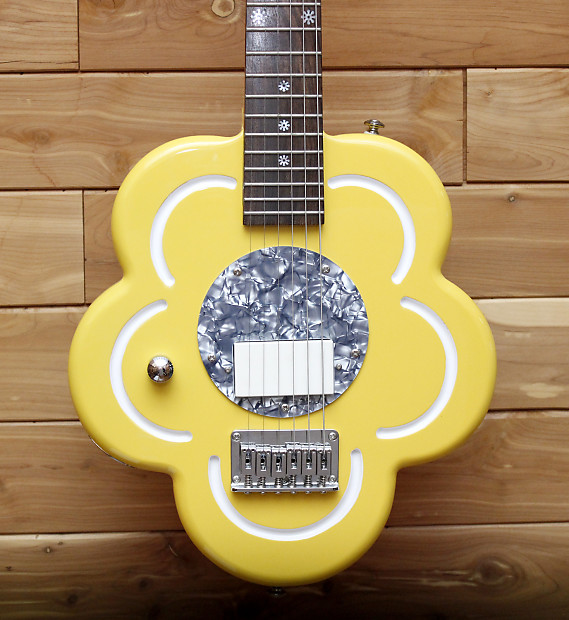 Daisy Rock Flower Yellow 3/4 Size Electric Guitar Left Handed