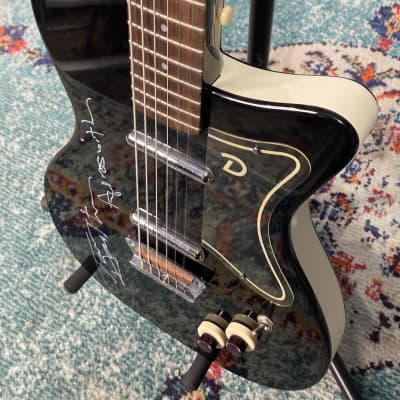 Tom Hamilton's Aerosmith, Danelectro Baritone Bass Signed! Authenticated! Black (#20) image 12