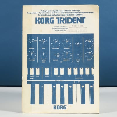 Korg Trident polyphonic synthesizer owner's manual