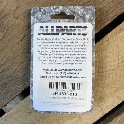 Allparts EP-4605-010 Chrome Acoustic End Pin Jack image 2