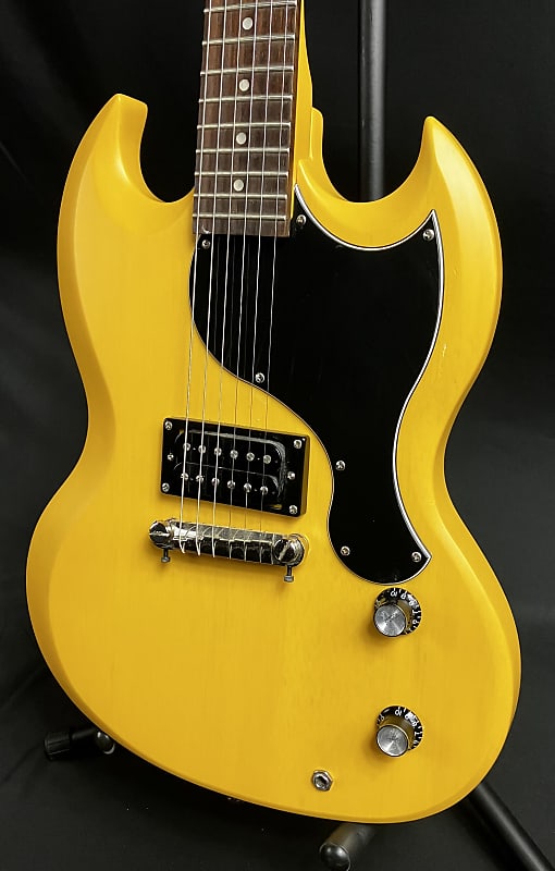ギター Epiphone SG Junior TV yellow Restock Epiphone Ltd Ed SG-Junior Electric Guitar Worn TV