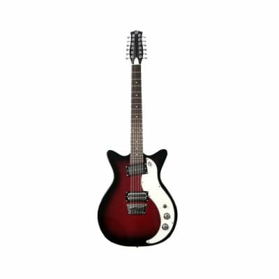 Danelectro D59X12-REDB Semi-Hollow Double Cutaway Shorthorn Shape 12-String Electric Guitar image 2