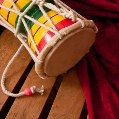 Damroo 2 Headed Talking Drum Hand Percussion image 3