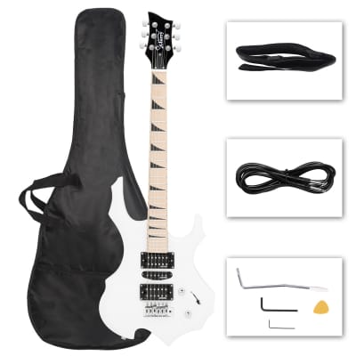 （Accept Offers）Glarry Burning Fire Style Ⅱ Upgrade 6 Strings Electric Guitar White image 11