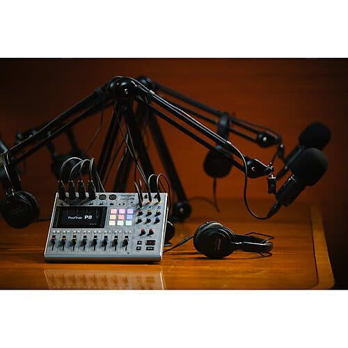 Zoom P8 Podcast Recorder, 6 Microphone Inputs, 6 Headphone Outputs