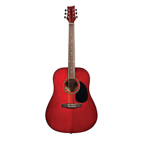 Beaver Creek 101 Series Acoustic Guitar Trans Red w/Bag BCTD101TR image 1