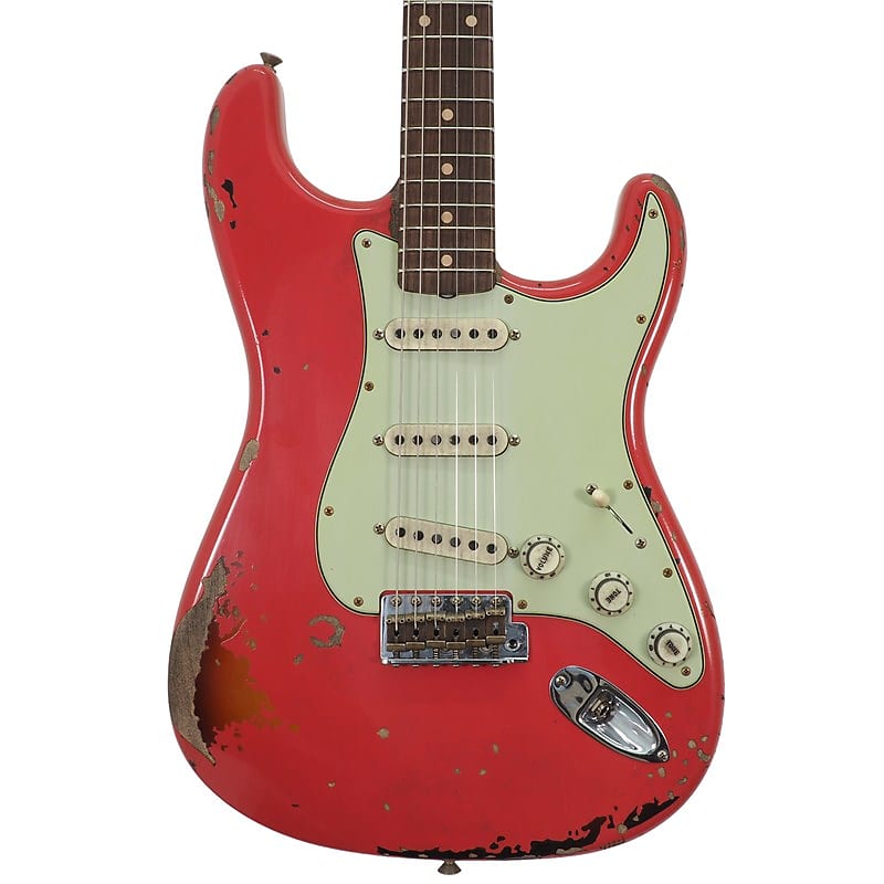 Fender Custom Shop Michael Landau Signature 1963 Stratocaster, Fiesta Red over 3-Color image 1