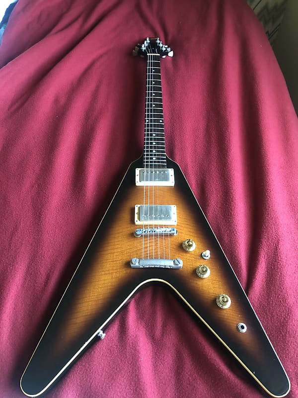 Greco Flying V 1982 CMT Tobacco Sunburst Vintage Rare w/HSC