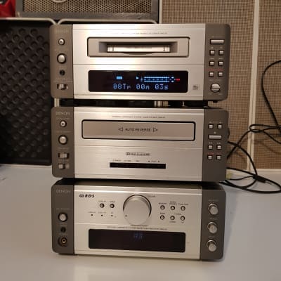 Set DENON Minidisc DMD-M7 Receiver UDRA-M7 Tape Deck DRR-M71998 - Grey Metal image 7