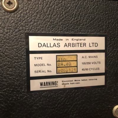Vintage 1960s Sound City Pair 4x10 PA40 Dallas Arbiter Guitar Cabinets w/ Fane image 8