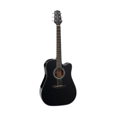 Takamine GD30-CE Dreadnought Cutaway 6-String Right-Handed Acoustic-Electric Guitar with Solid Spruce Top, Ovangkol Fingerboard, and Slim Mahogany Neck (Black) image 1