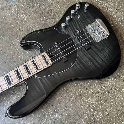 Mayones Jabba Classic 4 Flame Top 2022 - Trans Graphite Burst image 3