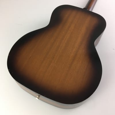 1960s Vintage Burst Solid Woods Silvertone Kay Acoustic Guitar Lacquer Finish Tortoise Binding HSC image 6