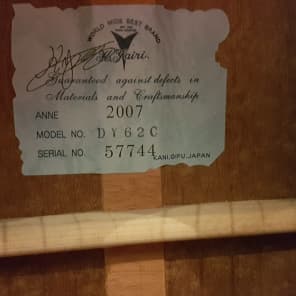 K. Yairi DY62C 2007 Burled Mahogany | Reverb K. Yairi DY62C 2007 Burled Mahogany | Reverb