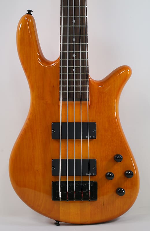 Rare 98-99 Spector NS-2000/5 Neck Thru 5 String Bass Guitar Amber w/ Gig Bag - NICE! image 1