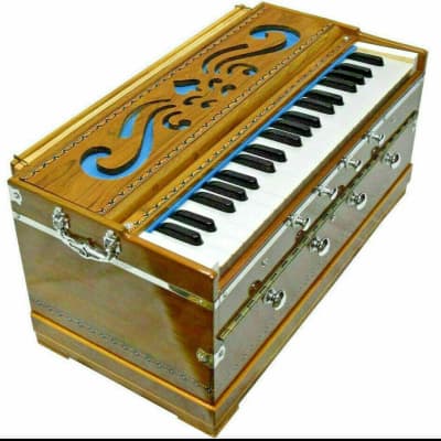Handmade Bombay Harmonium  Chudidaar Style8 Stopper Bellow 39 Key Two Reed Bass Male  2022 image 6