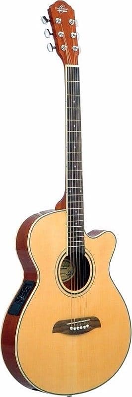 Oscar Schmidt OG8CEN Folk Style Cutaway Acoustic-Electric Guitar - Natural image 1