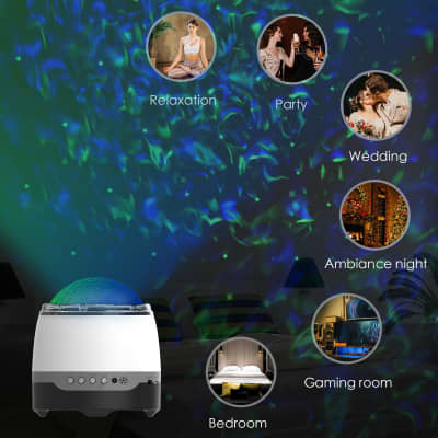 Lekato LED Music Star Galaxy Projector Bluetooth Music Speaker Lamp Light Remote Control image 8