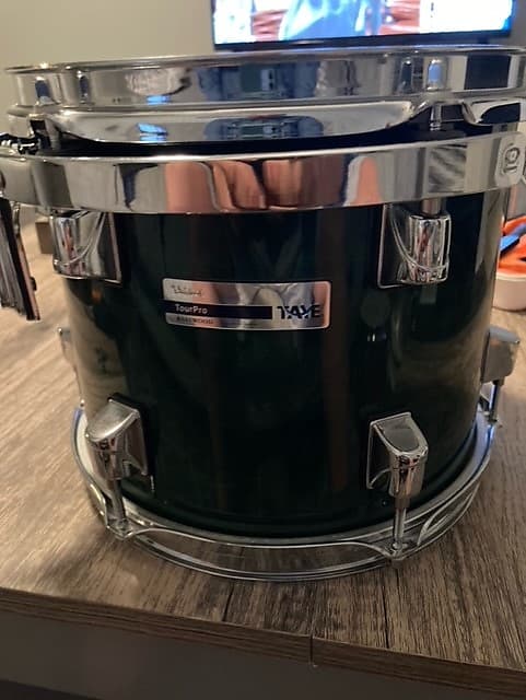 Taye 8x10 Tourpro tom green lacquer green | Reverb