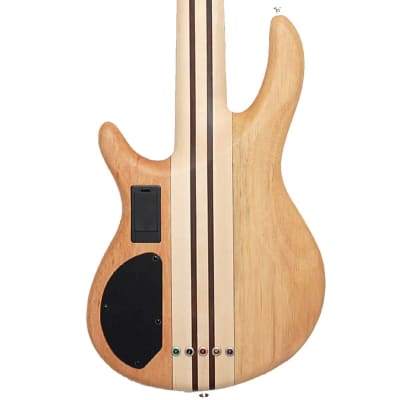 Cort A5 Plus FMMH OPN Artisan Series Figured Maple/Mahogany 5-String Bass 2010s - Open Pore Natural  ***In Exhibition*** imagen 3