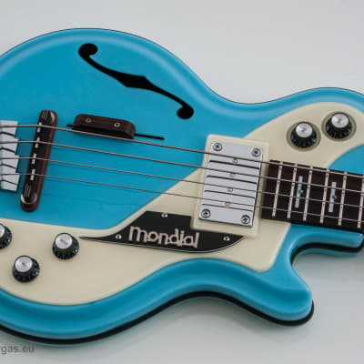 Italia Mondial Classic Bass, Italia blue, semi-hollow, Piezo Bridge , Resoglass top, made in Korea image 4