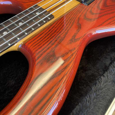 Aria Pro II SB-1000 Bass 1981 Padauk Red MIJ Matsumoku image 8