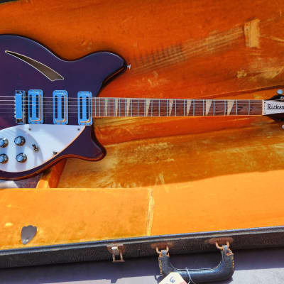 1968 Rickenbacker 375 Burgundy Glo Vintage Semi-Hollow with Rick-O-Sound & Accent Vibrato with Hardshell Case image 7