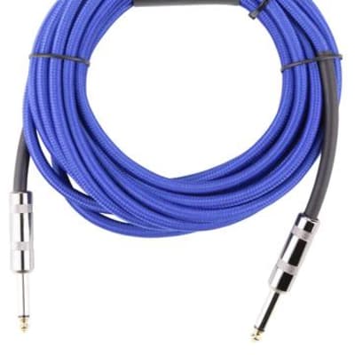 Stukture 1/4' Woven Instrument Cable,18'6' Blue, SC186BL image 6