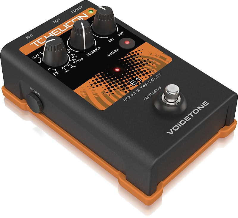 TC Helicon VOICETONE E1 Single-Button Stompbox for Compelling Vocal Echo  Effects