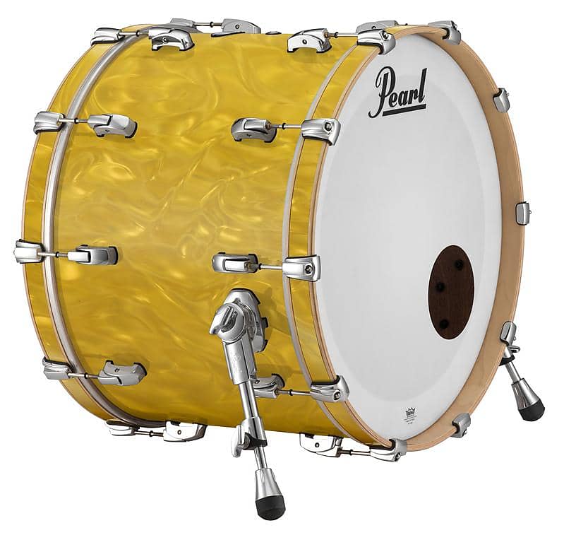 Pearl Music City Custom 22"x16" Reference Series Bass Drum w/o BB3 Mount GOLD SATIN MOIRE RF2216BX/C723 image 1
