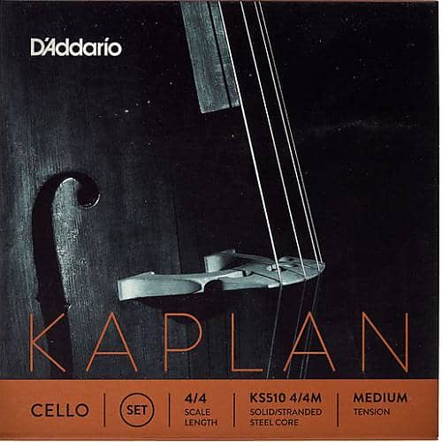 D'Addario Kaplan Cello 4/4 Medium Tension String Set image 1