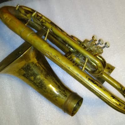Buescher Elkhart Baritone/Tuba, USA, Lacquered Brass, missing MP stem image 6