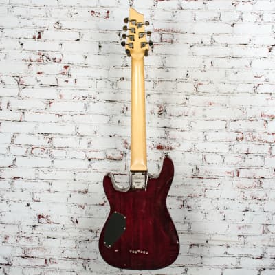 Schecter - Omen Extreme 7 - 7 String Solid Body HH Electric Guitar, Red QM - x3766 - USED image 8