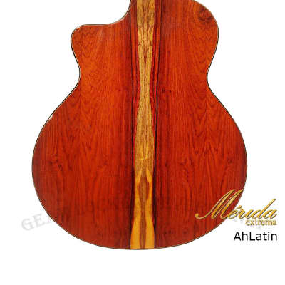Merida Extrema AhLatin Solid Sitka Spruce & Cocobolo grand auditorium acoustic electronic guitar image 3