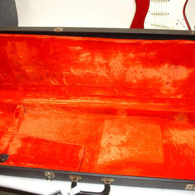Vintage 1974 Fender Hardtail Stratocaster Electric Guitar, Maple Fingerboard, Red w/ Case image 22