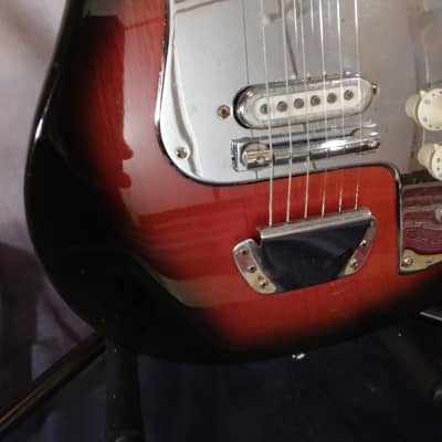 Kawai Vintage Made in Japan Offset Body Electric Guitar 1960s - Red Burst image 3