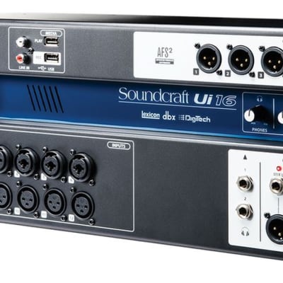 Soundcraft ui16 digital mixer with 6 space rack router Soundcraft ui16 digital mixer with 6 space rack router