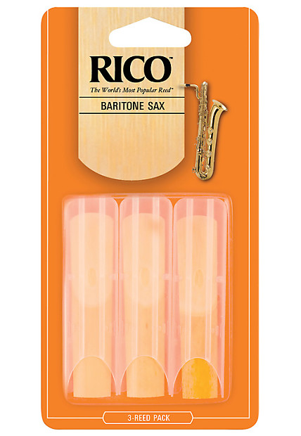 Rico Baritone Saxophone Reeds, Strength 1.5, 3-pack image 1