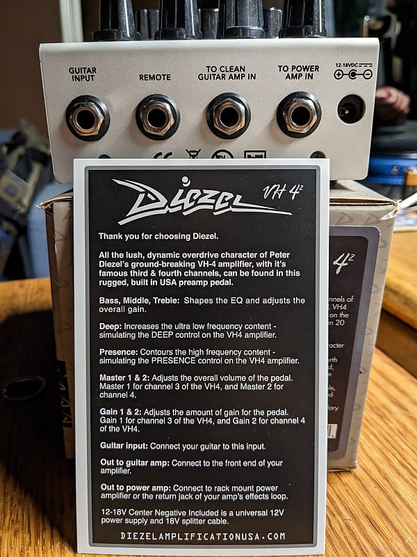 Diezel VH4-2 Pedal 2-channel Overdrive and Preamp | Reverb