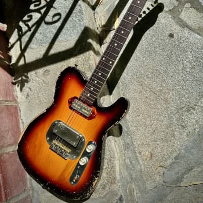 Waterslide Guitars T-Style Coodercaster, PLEK'd. Sunburst Swamp Ash w/Mojo Lap Steel+Teisco-Spec Gold Foil Pickups image 10