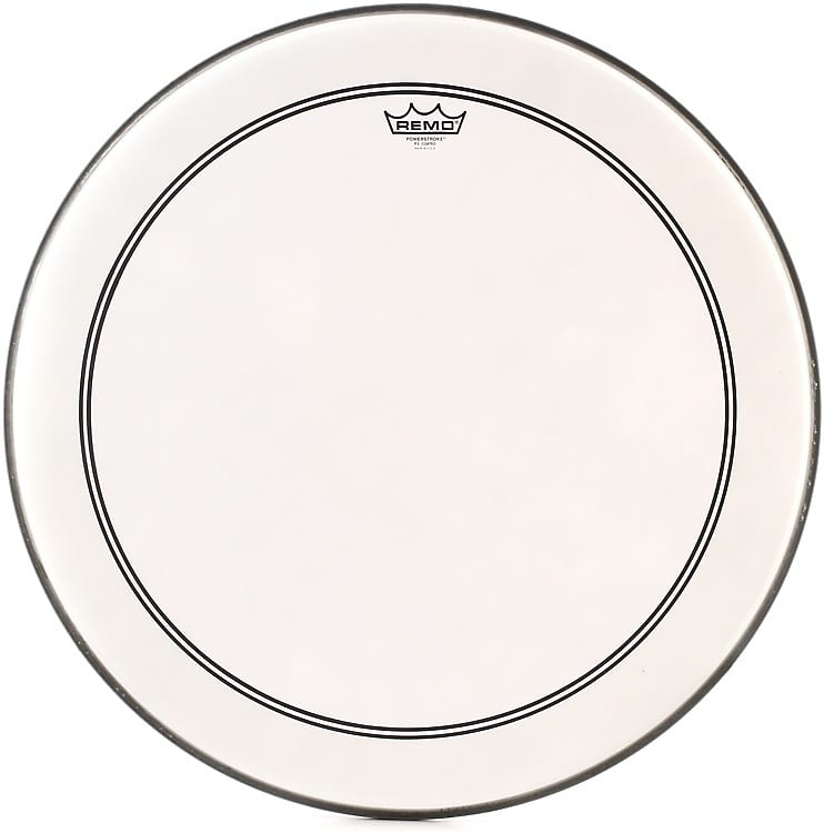 Remo Powerstroke P3 Coated Bass Drumhead - 24 inch with 2.5 inch Impact Pad image 1
