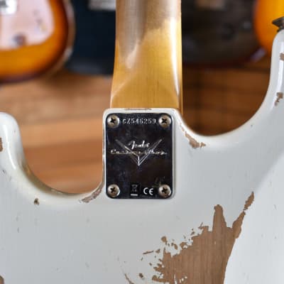 Fender Custom Shop '60 Stratocaster NAMM 2020 Heavy Relic Aged Olympic White image 21