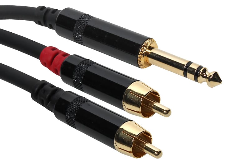 SuperFlex GOLD SFP-Y10RT Y Patch Cable, (2) RCA to TRS - 10' - DISCONTINUED image 1