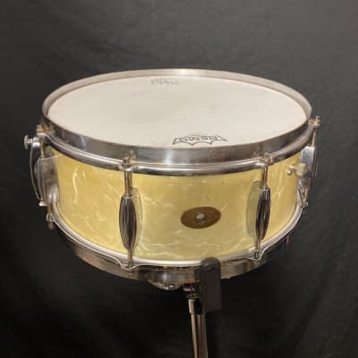 Rikki Rocket's Poison, Slingerland 5x14" Radio King Snare Drum 1951 - Marine Pearl image 1