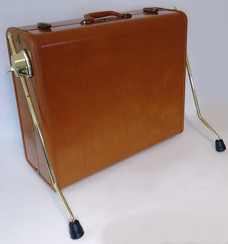 Samsonite "The Gentleman" Suitcase Kick Drum / Tan W/ Brass Reverb