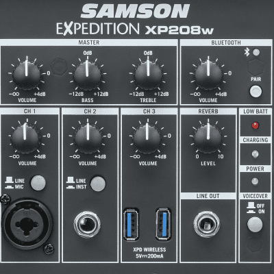 Samson Expedition Rechargeable Portable PA w/ Microphone and Bluetooth - XP208w image 7